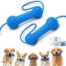 (2pcs-Blue, -) Dual-Action Canine Dental Prop, Dog Mouth Opener for Brushing