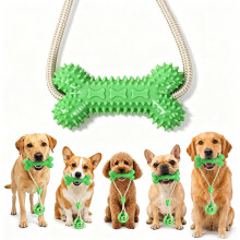 (1pcs-Green, -) Dual-Action Canine Dental Prop, Dog Mouth Opener for Brushing
