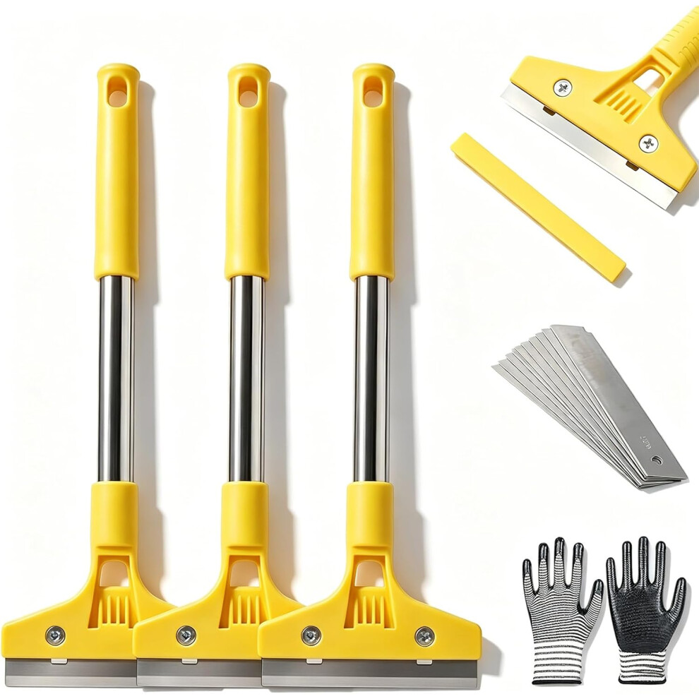 (3Pcs, -) Glass Tile Adhesive Remover Shovel, Razor Blade Scraper 3Pcs 5437706558668
