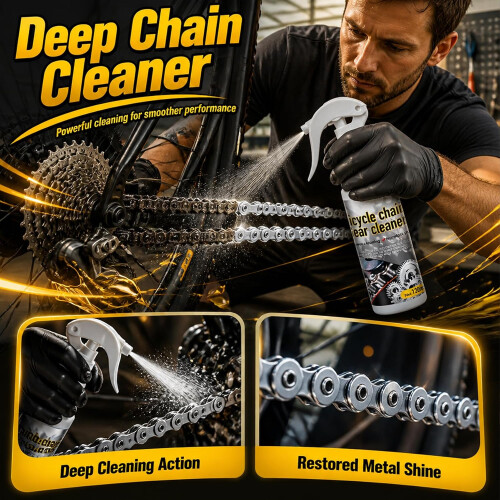 (1PCS, -) Deep-Cleaning Bicycle Chain Cleaner, 3PCS Kit 1