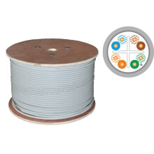 Netwerkkabel Cat.6 F/UTP - Q-LANTEC - 305 m - Grijs - 1 Gb/s (10 Gb/s tot 55 m) - 250 MHz