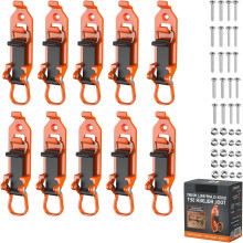 (10 pcs orange, -) 2-częściowy zestaw mocujący do łopaty z wytrzymałego metalu, zaciski szybkozłączne
