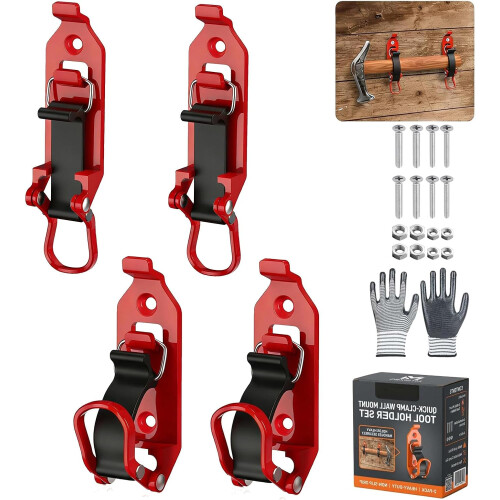 (4 pcs red, -) 2 supports pelle, orange, véhicule
