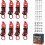 (8 pcs red, -) 2 supports pelle, orange, véhicule 1