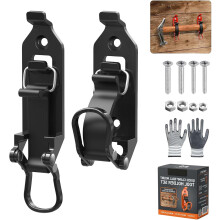 (2 pcs black, -) 2 supports pelle, orange, véhicule