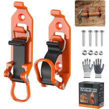 (2 pcs orange, -) 2-częściowy zestaw mocujący do łopaty z wytrzymałego metalu, zaciski szybkozłączne