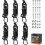(6 pcs black, -) 2 supports pelle, orange, véhicule 1