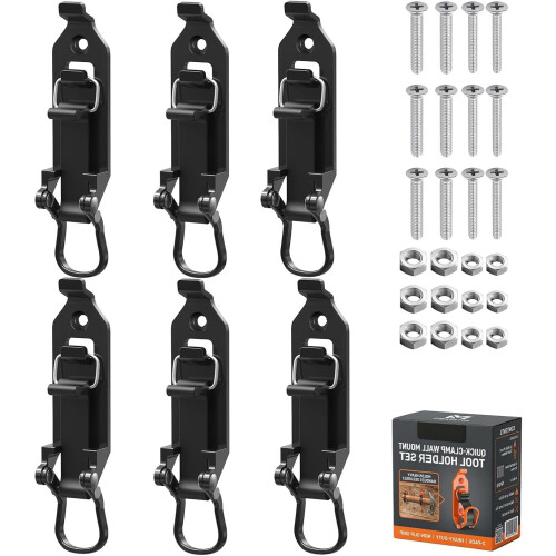 (6 pcs black, -) 2 supports pelle, orange, véhicule