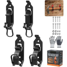(4 pcs black, -) 2-częściowy zestaw mocujący do łopaty z wytrzymałego metalu, zaciski szybkozłączne