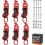 (6 pcs red, -) 2 supports pelle, orange, véhicule 1