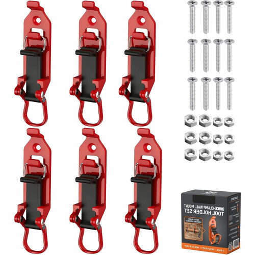 (6 pcs red, -) 2 supports pelle, orange, véhicule