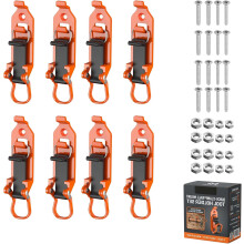 (8 pcs orange, -) 2-częściowy zestaw mocujący do łopaty z wytrzymałego metalu, zaciski szybkozłączne