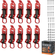 (10 pcs red, -) 2-częściowy zestaw mocujący do łopaty z wytrzymałego metalu, zaciski szybkozłączne