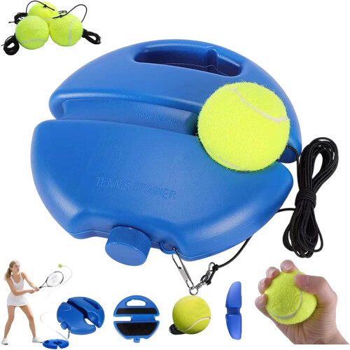 (blue, -) Entrenador de tenis con base, para principiantes