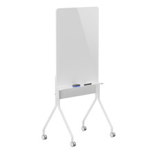 Pizarra borrable en seco móvil - MACLEAN - ER-305 - 1190x790 mm - cara simple - con estante