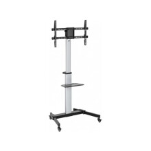 Tukijalka televisiolle - ART - Sopii televisioille 37-86 tuumaa - Maksimikuormitus 50 kg - 360 pyörät - Alumiini