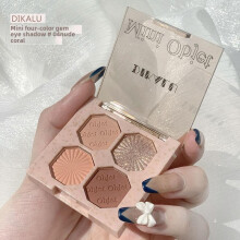 (Matches the image, 04) DIKALU Shimmer Matte Eyeshadow Palette Highly Pigmented Long-Lasting 4 Colors