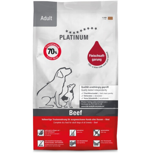 PLATINUM Adult oksekød semi-moist hundefoder 15 kg