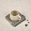 Decorative Cotton Coaster Pad Feature Delicate Fringes-Blue 10 11
