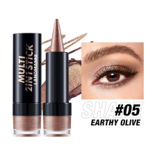 (Matches the image, 01) 2-in-1 Shimmer Eyeshadow Pencil, Double-Ended Eyeshadow Stick, 10 Colors, Long-lasting, Smudge-proof, Multipurpose Eye Makeup