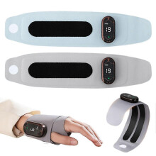 (grey) Electric Wrist Massager - EMS Heating Therapy for Tendonitis & Pain Relief