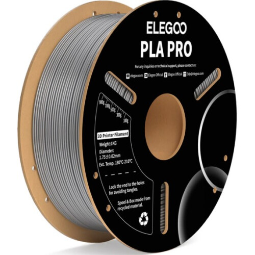 Elegoo PLA Pro Sølv filament 1 kg