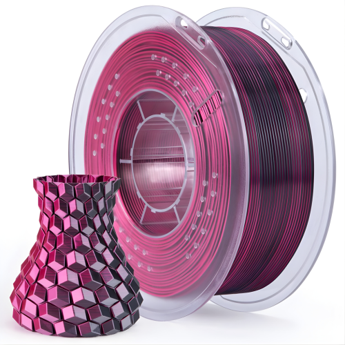 Elegoo PLA Silke Sort Rød filament 1kg