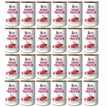 Brit Mono Protein vådfoder til hunde med oksekød 24x400g