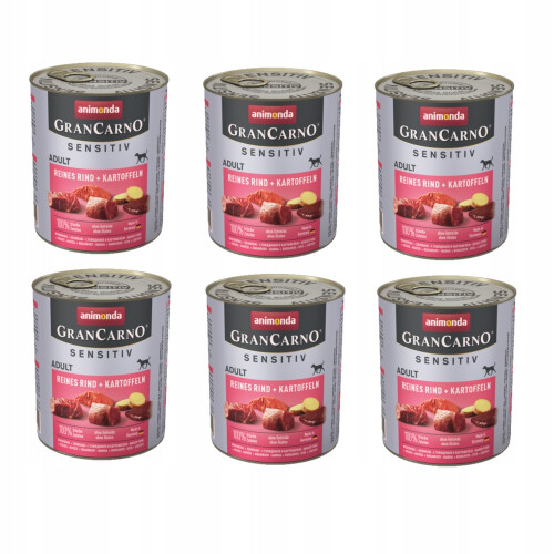 ANIMONDA Grancarno Sensitiv oksekød 6x800g