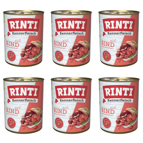 Rinti Kennerfleisch oksekødsdåse 6 x 800g