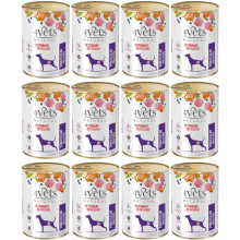 4VETS Naturligt Gastrointestinalt Hund - vådfoder til hunde - 12x400 g
