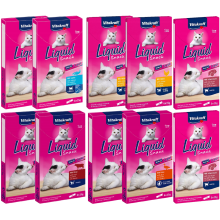 VITAKRAFT Flydende Kattesnack blanding af smagsvarianter 60x15g