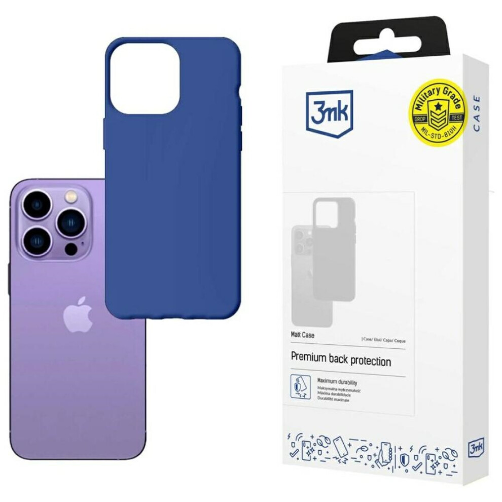 Oem Apple Iphone 14 Pro - 3Mk Matt Case Blau - Bild 4