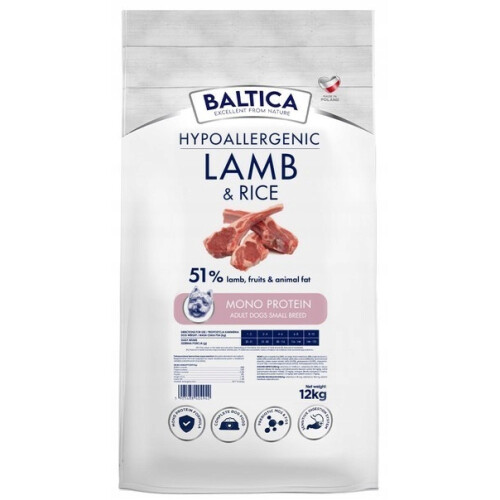 Tørfoder til hunde BALTICA NUTRACEUTIC Hypoallergenisk Lam XS/S 12kg