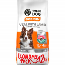 John Dog GOOD tørfoder til voksne hunde med kalvekød og lam 12 kg