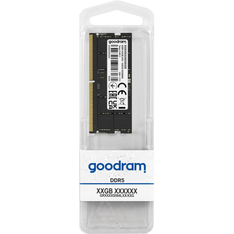 Goodram SO-DIMM DDR5 32GB 4800MHz CL40 2048x8 (1 x 32GB, 4800 MHz, DDR5-RAM, SO-DIMM), RAM, Schwarz - Image 3