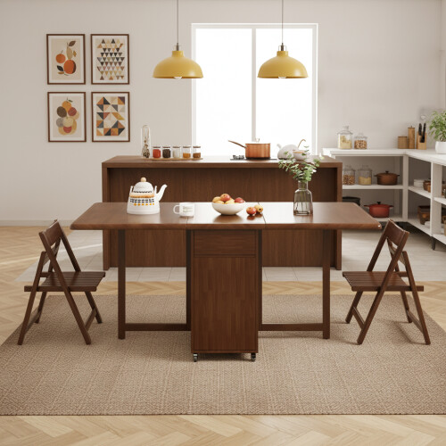 No Assembly Required 130cm Folding Dining Table 1
