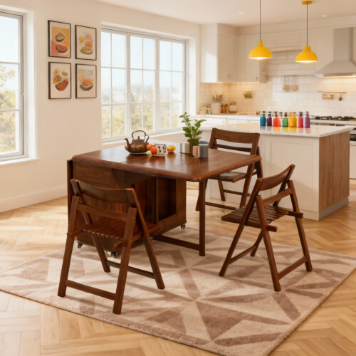 No Assembly Required 130cm Folding Dining Table 2