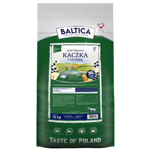 Hundtorrfoder BALTICA Regioners Smaker Anka med päron M/L 12kg