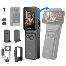 Minicámara de acción SJCAM C400 con pantalla giratoria, control remoto, 4K, Wi-Fi y batería de 7 horas de duración