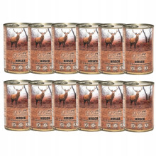 O'CANIS Hjorte med boghvede - vådfoder til hunde - 12x400 g