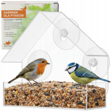 COMEDERO PARA PÁJAROS GARDENLINE TRANSPARENTE DE 2 PIEZAS EDA 4380