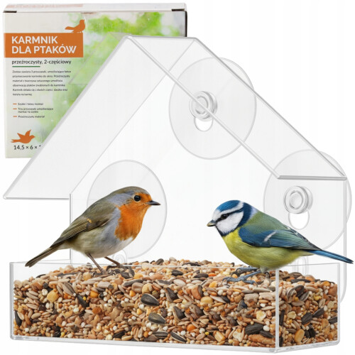 GARDENLINE FUGLEFODERHUS TRANSPARENT 2-DELT EDA 4380
