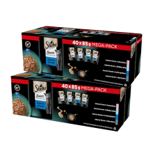 Sheba vådfoder til katte med fiskesmag 80x85g, 40 breve