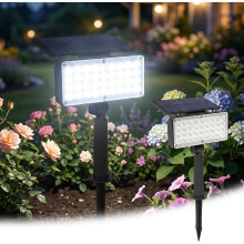 (White, -) 2026 Solar Spot Lights Outdoor, 3 Brightness Modes IP65