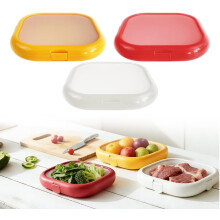 (Red + Blue + Yellow, -) 2 Stuks Silicone Opslagboxen - Blauw+Geel, Avocado