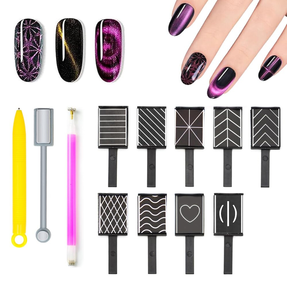 Oimg (B Set, -) Cat Eye Magnetic For Nails, Multifunctional Magnet Set
