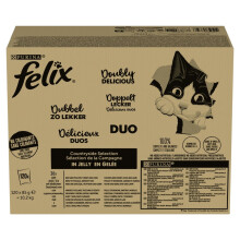 PURINA FELIX FANTASTIC DUO mokra hrana za mačke mešanica 120 x 85 g