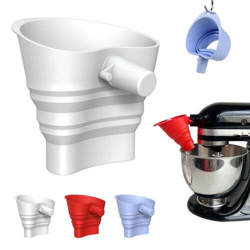 (White, -) Entonnoir farine, pliable, blanc