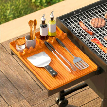 (Orange, -) 2026 Silicone BBQ Side Shelf Mat, Grill Tool Organizer
